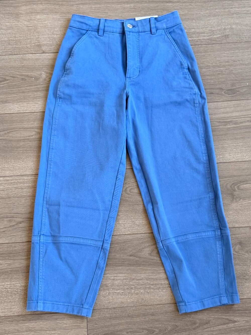 Everlane Women's Utility Barrel Pant in Cornflower Blue, Size 2, Cotton/Twill